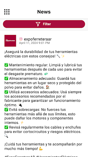 ExpoFerretera Screen 2