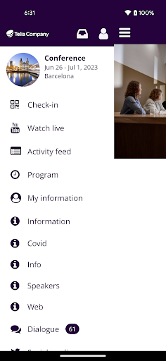 Android application TC Events screenshort