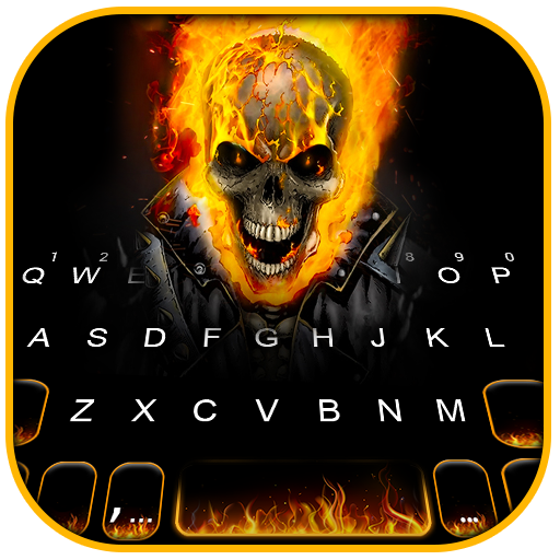 Fiery Ghost Skull Theme logo