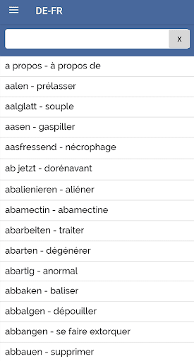 French German Dictionary Screen 2