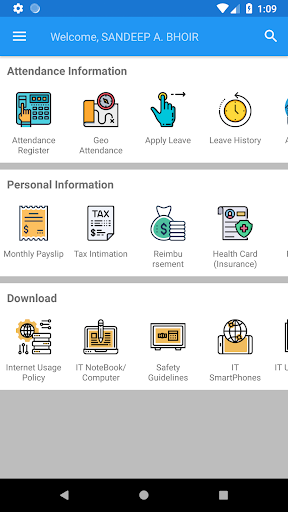 Android application ESS screenshort
