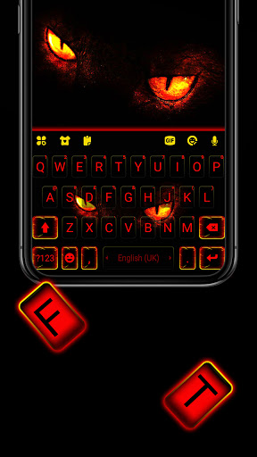 Dark Evil Eyes Keyboard Backgr Screen 3