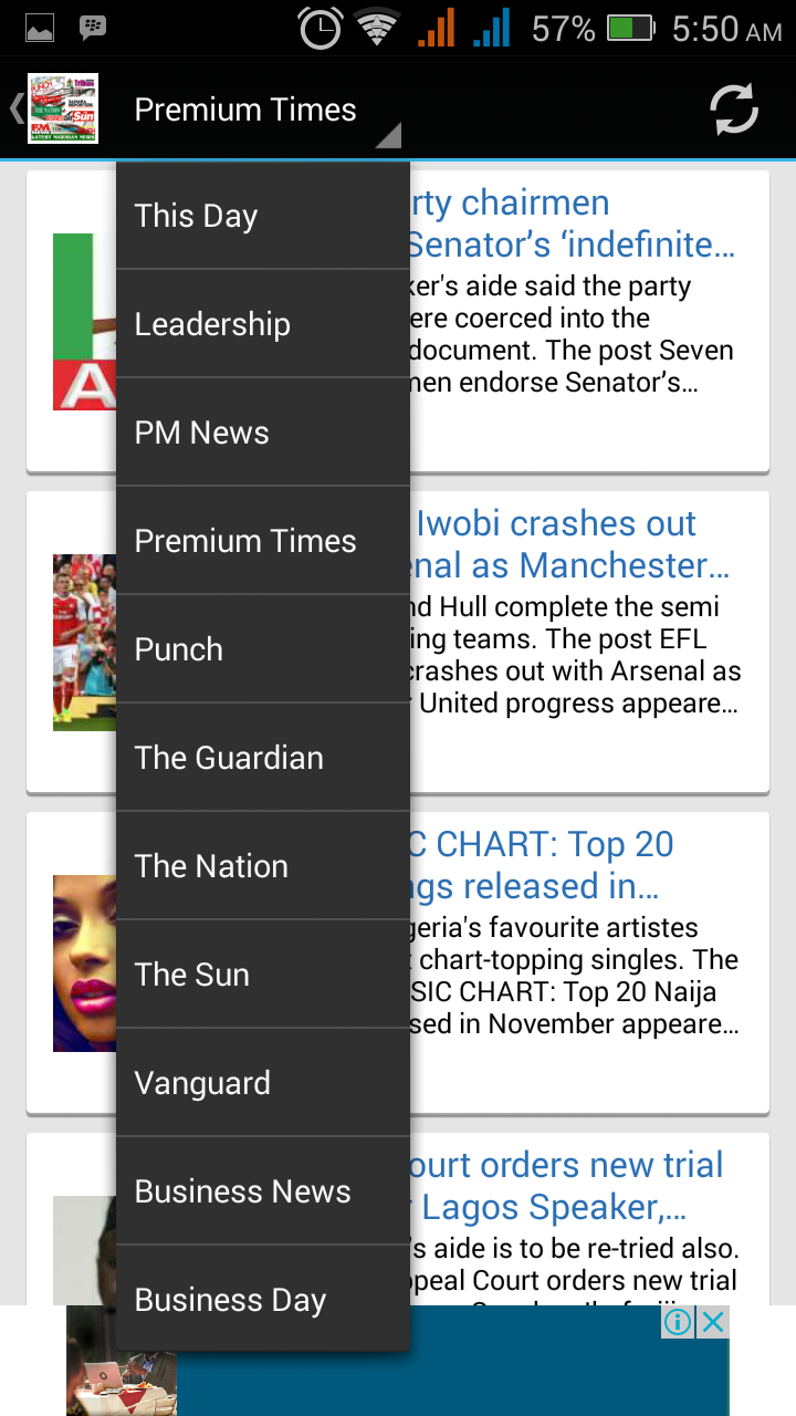 Android application Latest Nigerian News screenshort