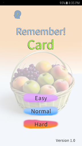 Android application Remember Card - Matching pairs screenshort