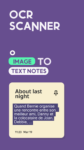 Android application OCR Text Scanner screenshort