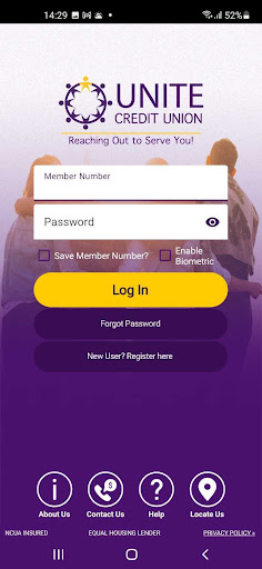 UNITE Credit Union Screen 2