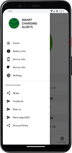 Battery Alert & Reminders Screen 2