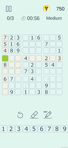 Android application Sudoku Yo screenshort