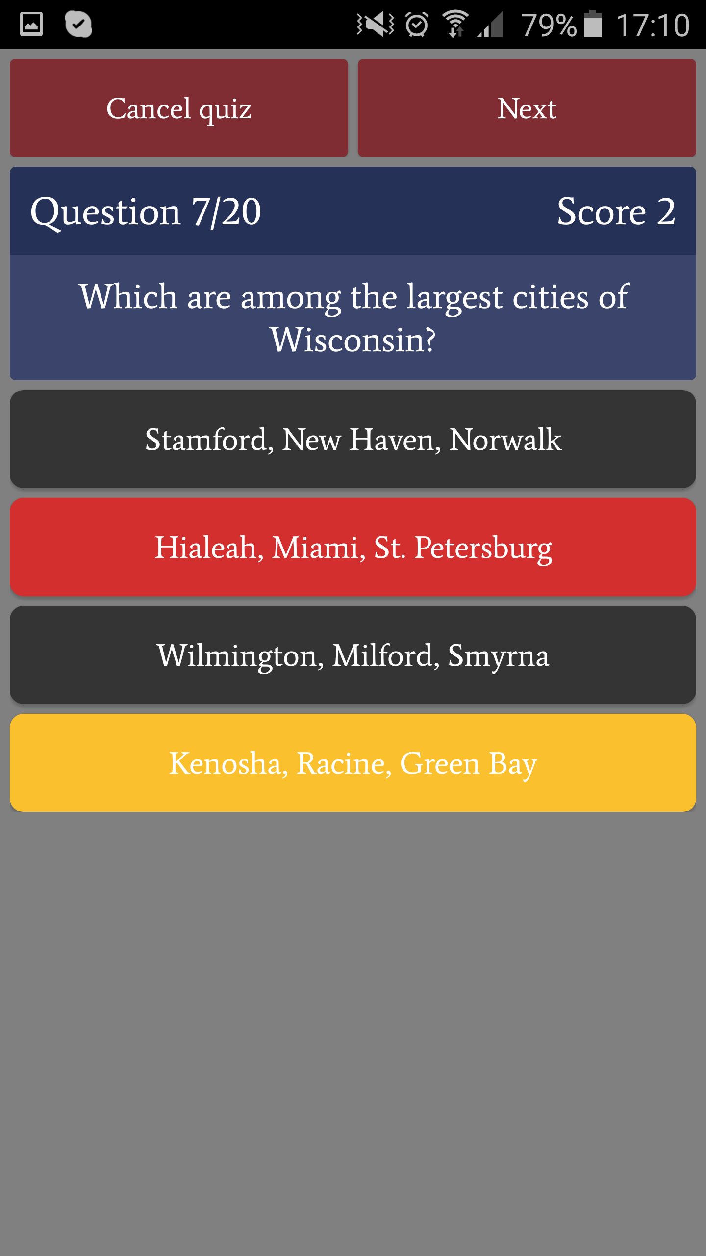 Android application US States Quiz Pro screenshort