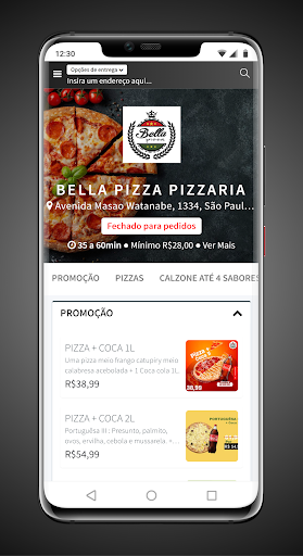 Android application Bella Pizza Pizzaria screenshort