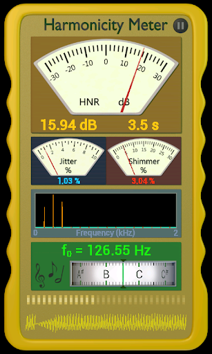 Android application Harmonicity Meter screenshort