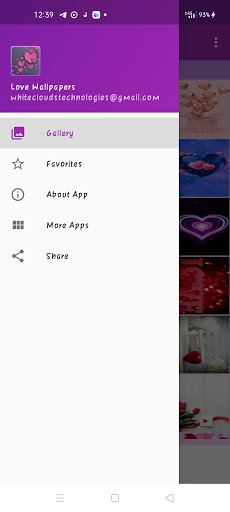 Android application Love Wallpapers Gallery screenshort