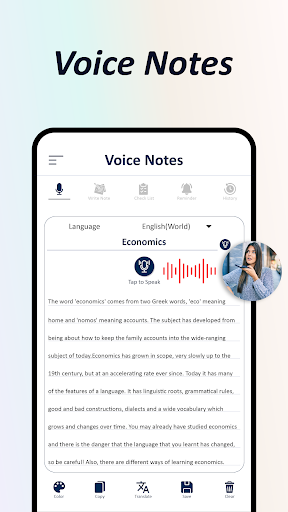Android application Voice Notepad - Speech to Text screenshort