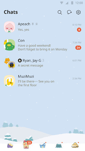 Screenshot of Winter Story - KakaoTalk Theme