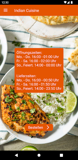 Android application Indian Cuisine screenshort