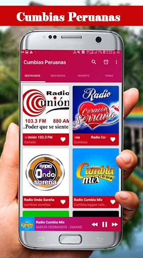 Android application Cumbias Peruanas screenshort