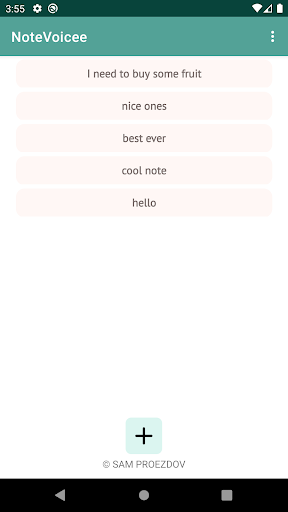 Android application NoteVoicee screenshort