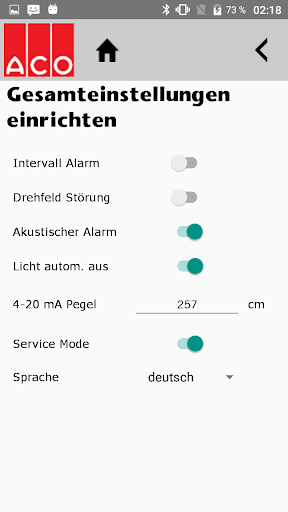 ACO MultiControl Screen 3
