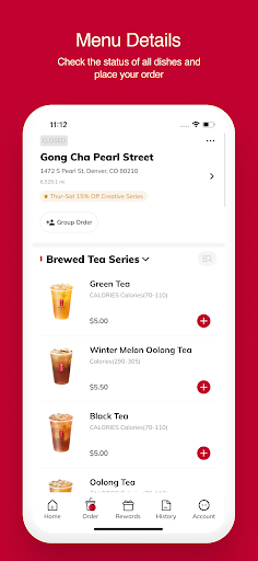 Screenshot of Gong Cha Colorado