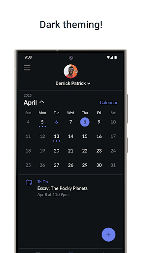 Screenshot of Canvas Parent