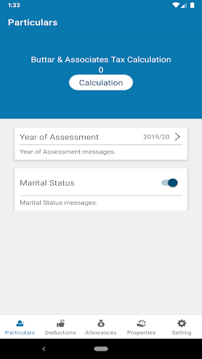 Android application Buttar & Associates Tax Calcul screenshort