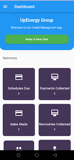 Android application UpEnergy screenshort