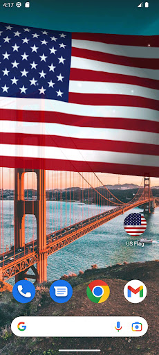Android application US Flag Live Wallpaper screenshort