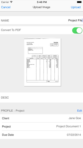 Android application Docsvault v13 screenshort