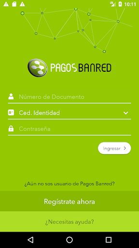 Android application Pagos Banred screenshort
