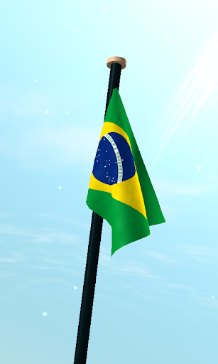 Brazil Flag 3D Free Wallpaper Screen 3