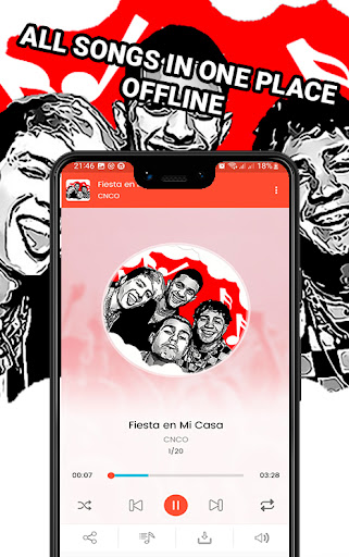 Android application CNCO Musica Lyrics screenshort