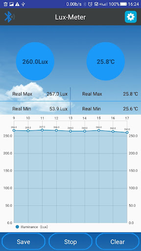 Android application LuxMeter screenshort