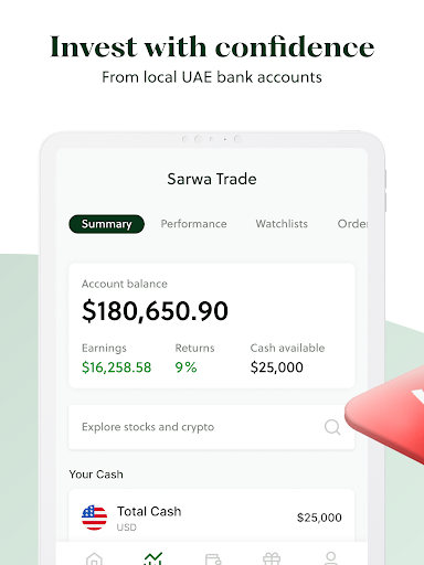 Screenshot of Sarwa: Invest, Trade & Save