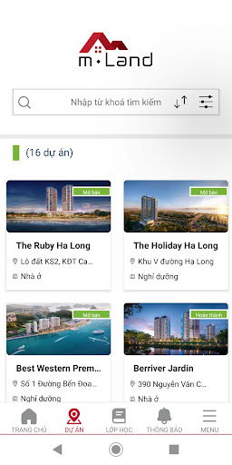 Android application MLand Service screenshort