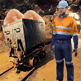 salt mining digger truck drive icon
