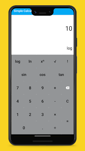 Android application Simple Calculator screenshort