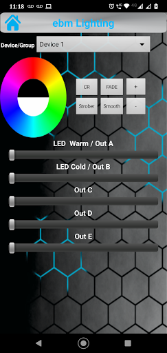 Android application EBM Control Ligthing screenshort
