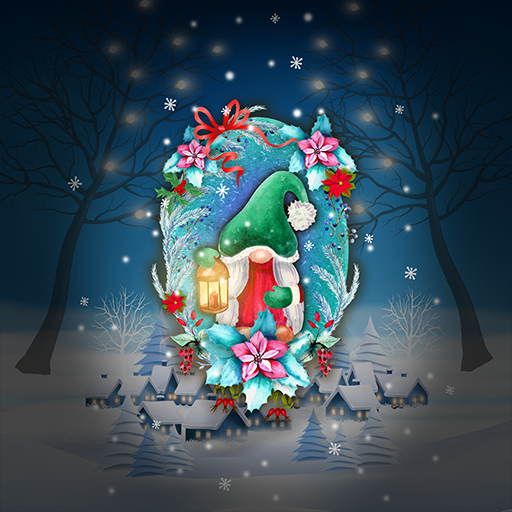 Snowy Winter Gnome - Wallpaper logo