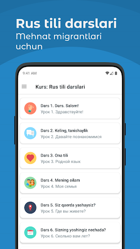 Kurs: Rus tili darslari Screenshot 1 - AppWisp.com