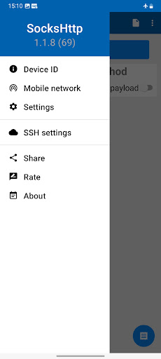 Android application SocksHttp screenshort