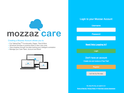 Android application Mozzaz Care Pro screenshort
