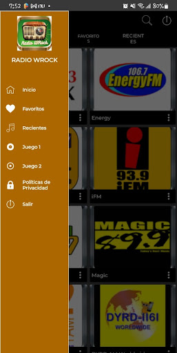 Android application Radio Wrock Lite 963 screenshort