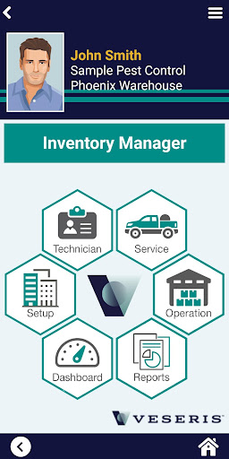 Android application Veseris Inventory Manager screenshort