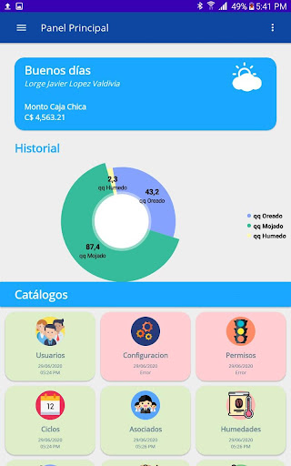 Android application Aldea Acopio screenshort