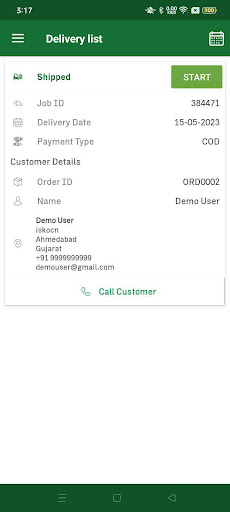 Android application Medezzy Deliveryboy screenshort