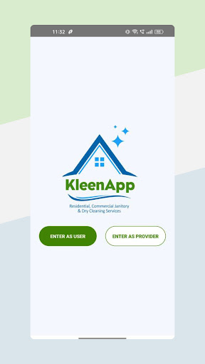 Android application KleenApp screenshort