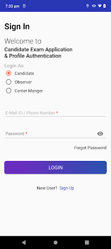Android application Track The Test screenshort