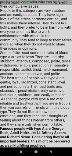 Blood Type Personality Screen 3