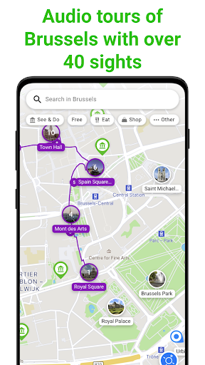 Android application Brussels Tour Guide:SmartGuide screenshort