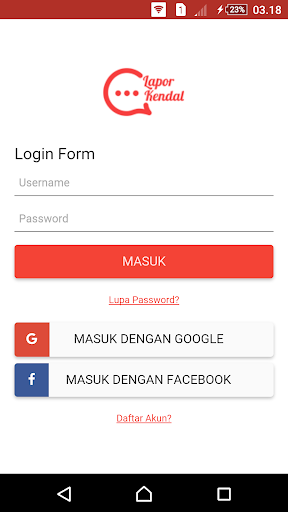 Lapor Kendal Screen 2